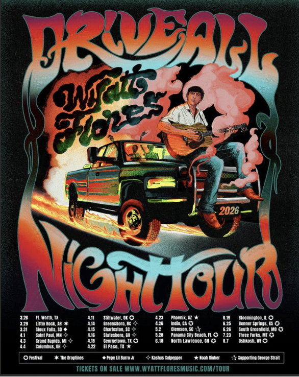 Wyatt Flores 2026 & 2027 tour poster